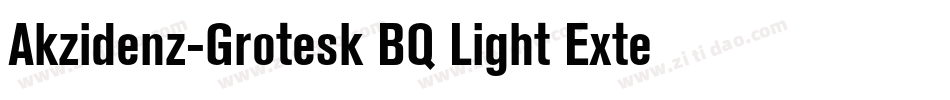 Akzidenz-Grotesk BQ Light Exten字体转换